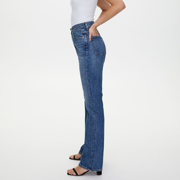 Agolde Vintage High Rise Flare Jeans in Absolute - Picture 2 of 15